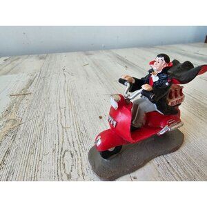 Lemax Dracula blood run scooter motorcycle Halloween people accessory decor vill